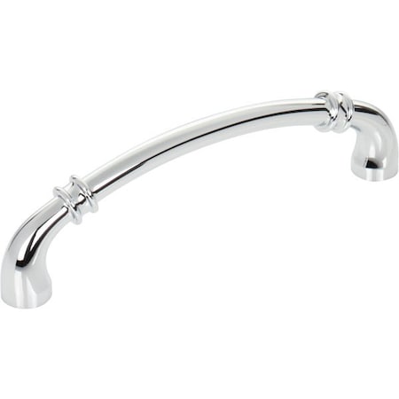 Jeffrey Alexander 128 mm Center-to-Center Polished Chrome Marie Cabinet Pull 445-128PC